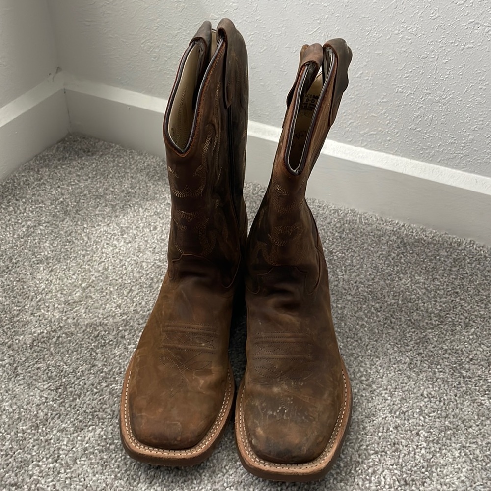 Brown boy teenager cowboy boots